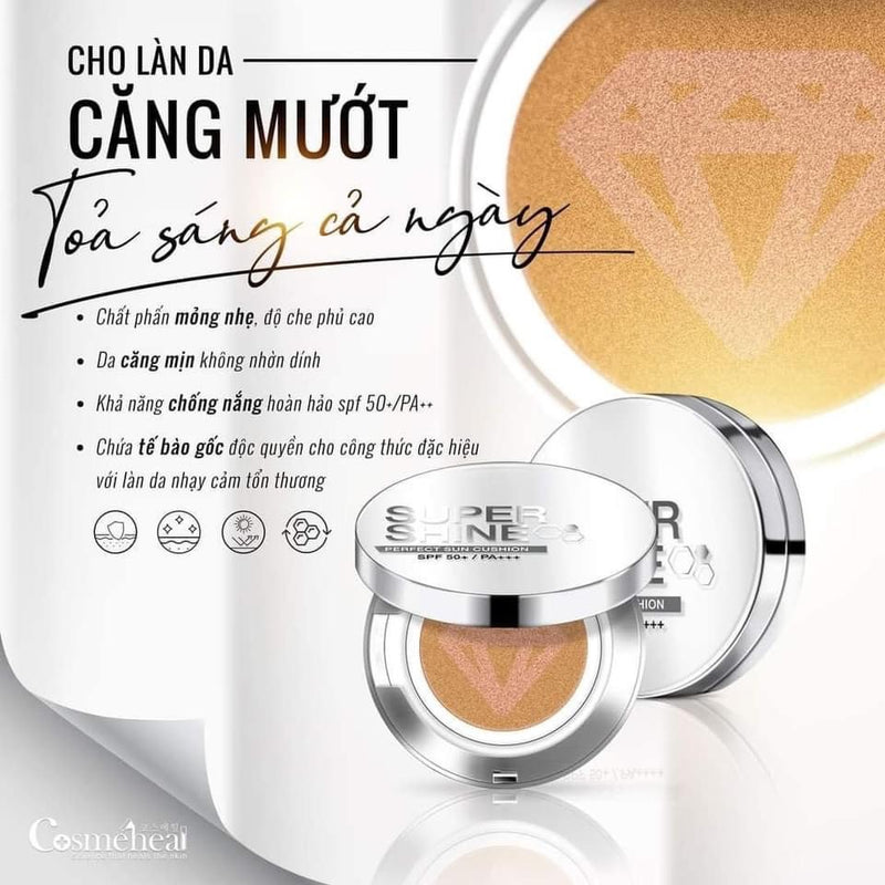Phấn Nước CosmeHeal Super Shine Perfect Sun Cushion SPF50+/PA+++ - Vt Glamour