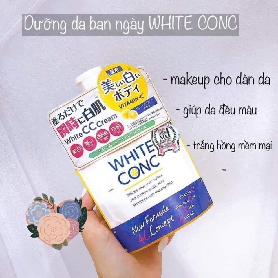 Sữa dưỡng thể trắng da White Conc Body CC Cream Nhật Bản túi 200gr