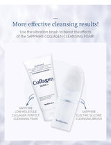 WELLDERMA Sapphire Low Molecule Collagen Cleansing Duo + Sapphire Electric Silicone Cleansing Brush