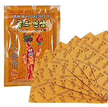 Gold Ginseng Hot Pack Pad Patch Sheet Tape Pain Relief 1PACK(25ea) - Vt Glamour