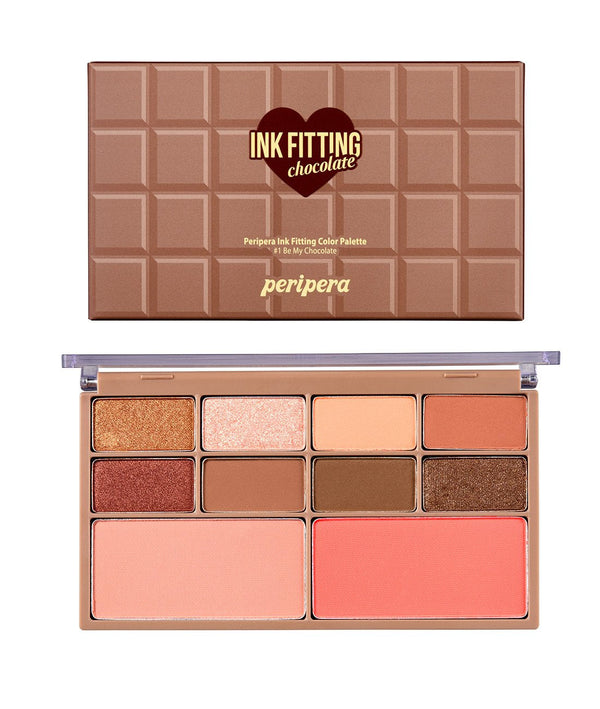Bảng Phấn Mắt Má Hồng Peripera Ink Fitting Color Palette Chocolate
